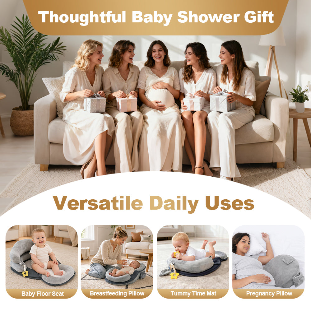 Upgraded Multi-Functional Baby Lounger & Reflux Pillow for Newborns