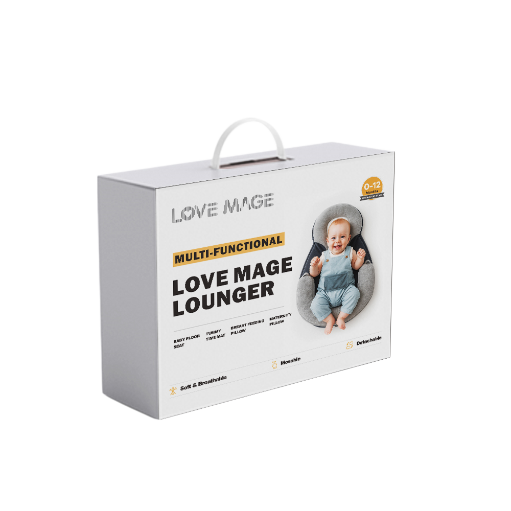 Multi-Functional Baby Lounger & Feeding Pillow for Newborns – Reflux Support & Tummy Time Mat