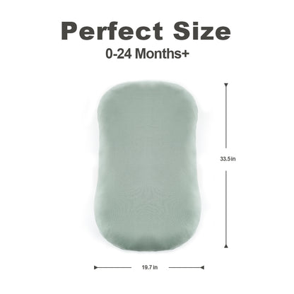 Baby Lounger, Soft Cotton Cover and Waterproof Inner, Green