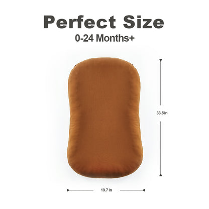 Baby Lounger, Soft Cotton Cover and Waterproof Inner, Brown