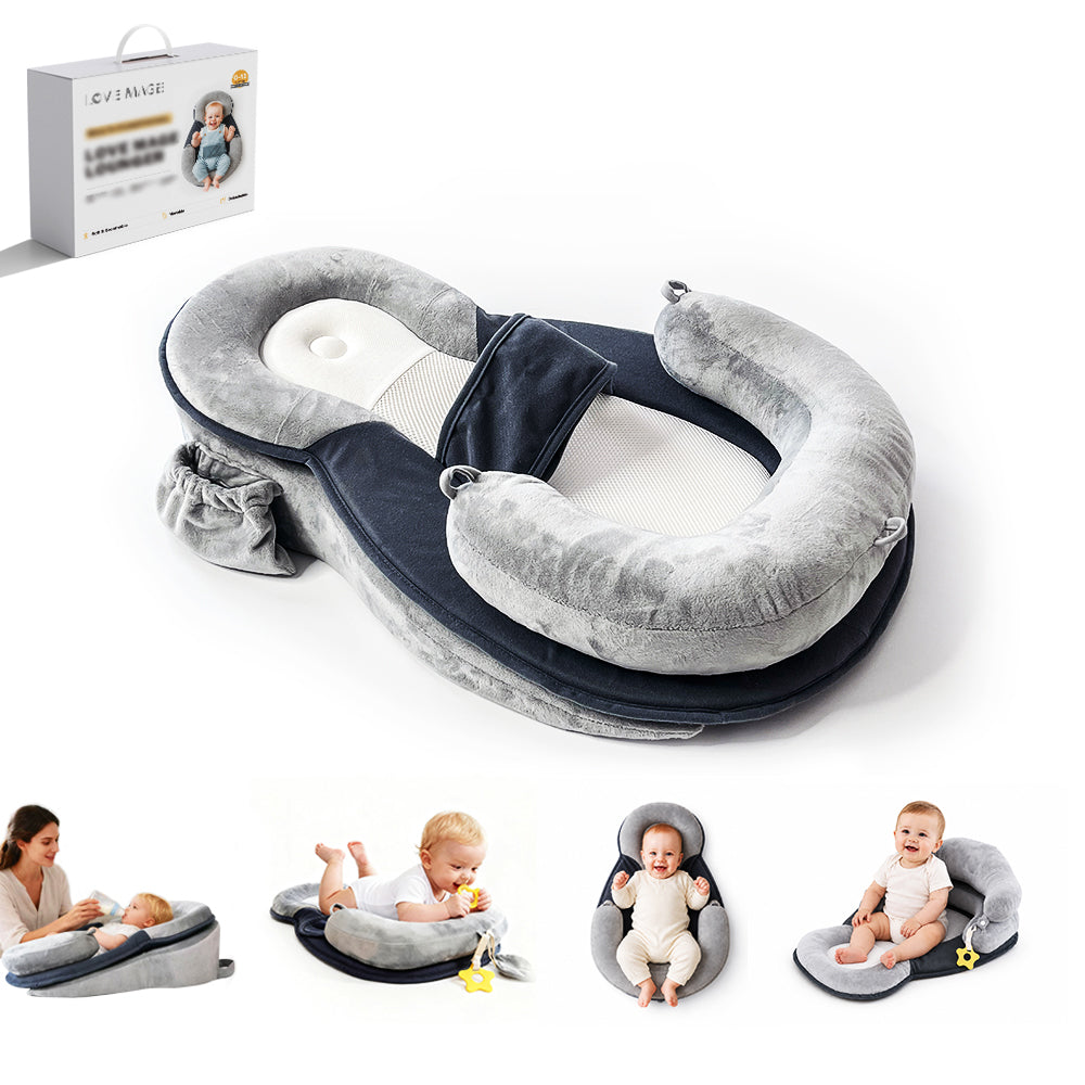 Upgraded Multi-Functional Baby Lounger & Reflux Pillow for Newborns