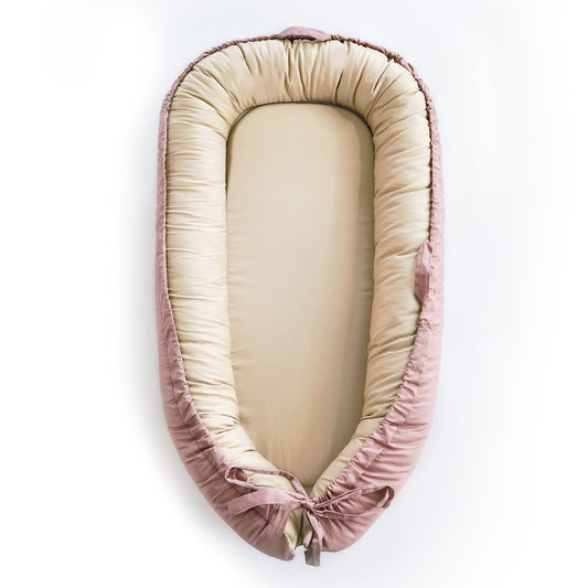 Baby Lounger, Reversible & Breathable Cotton, Pink