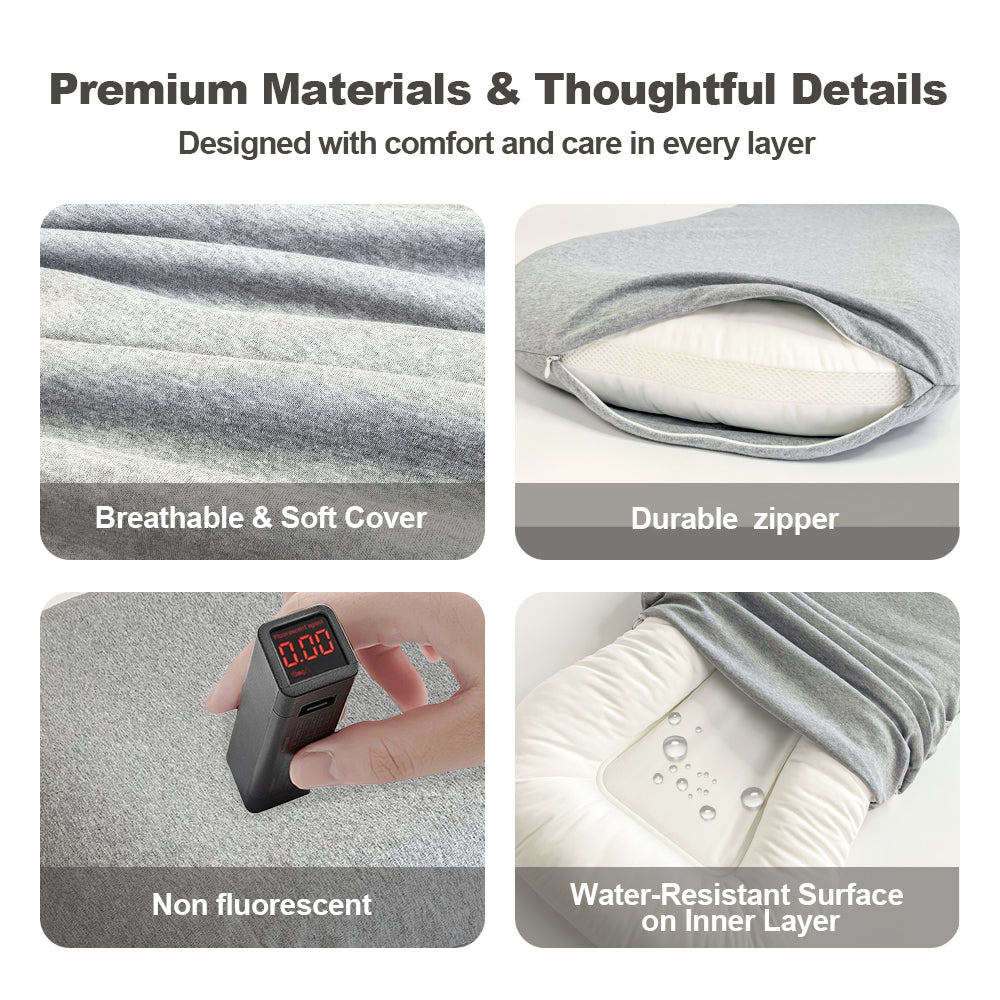 Baby Lounger, Soft Cotton Cover and Waterproof Inner, Gray