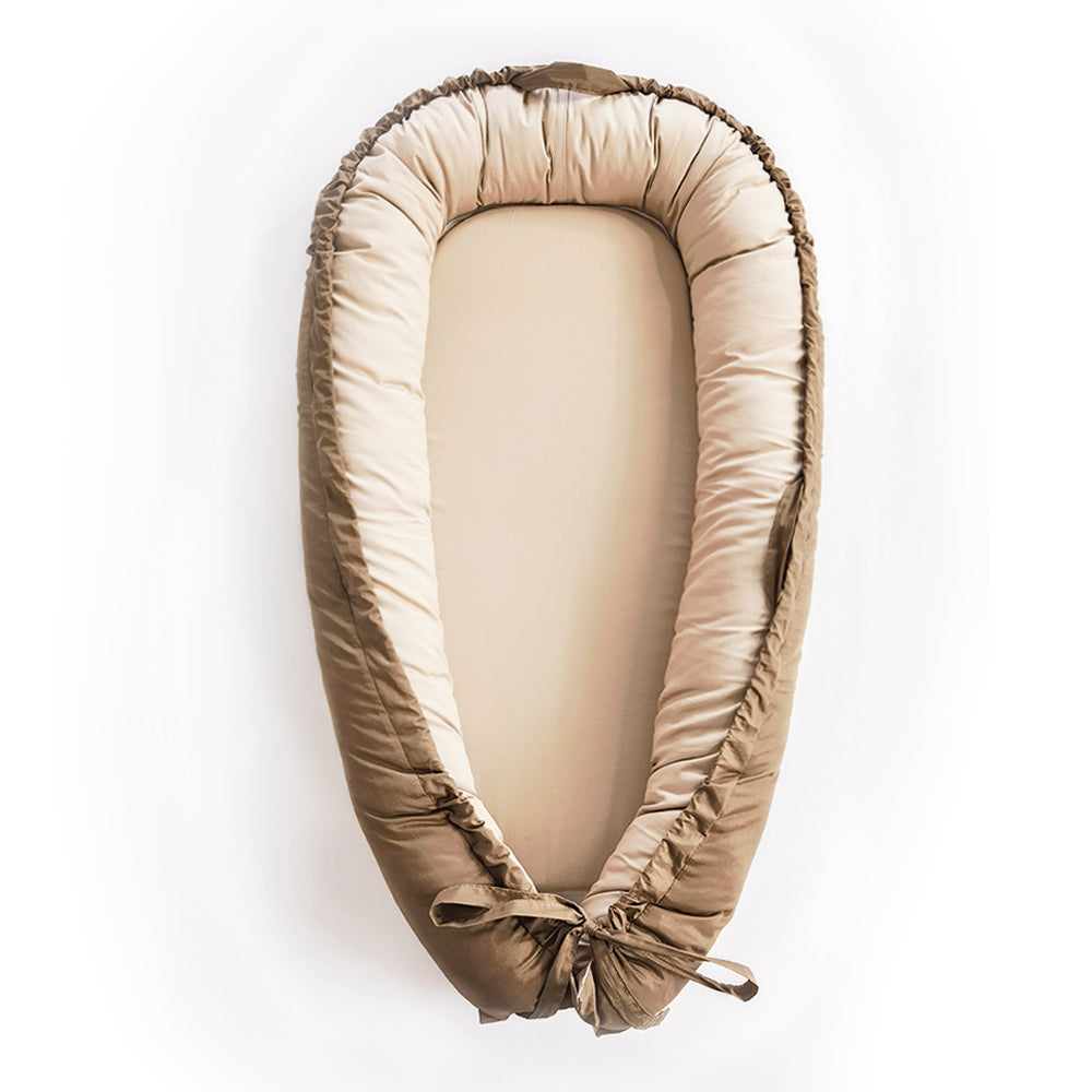 Baby Lounger, Reversible & Breathable Cotton, Brown