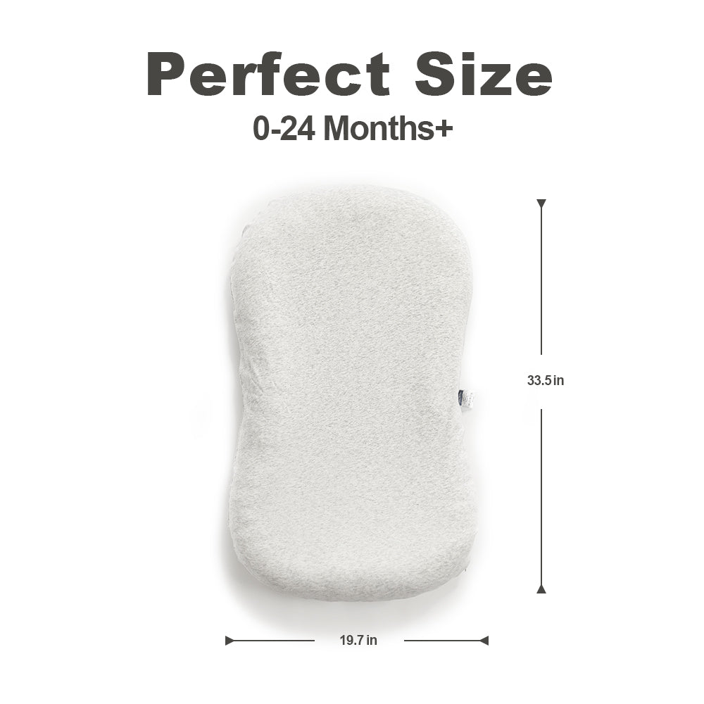 Baby Lounger, Soft Cotton Cover and Waterproof Inner, White