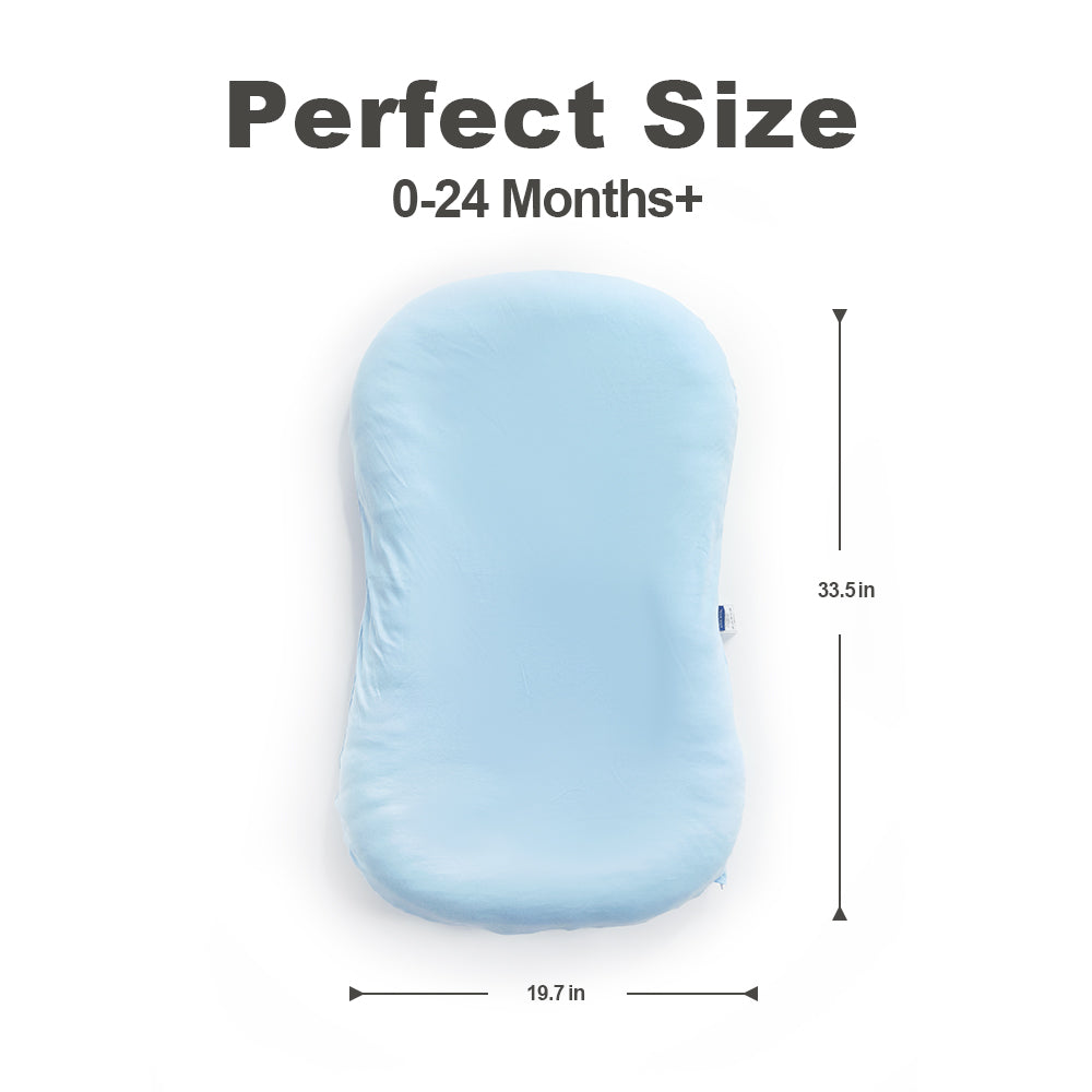 Baby Lounger, Soft Cotton Cover and Waterproof Inner, Blue